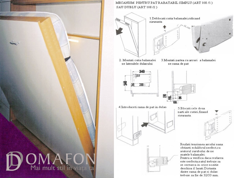 Domafon O soluție inteligentă pentru optimizarea spațiului - Sistem de pat rabatabil