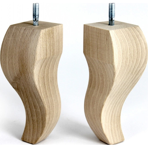 Picior din lemn de fag pentru mobila stil KM679