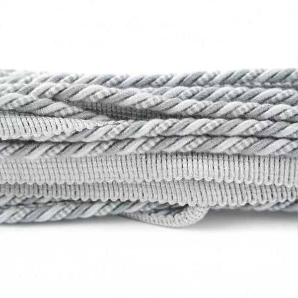 Șnur decorativ matte 6mm cu bandă